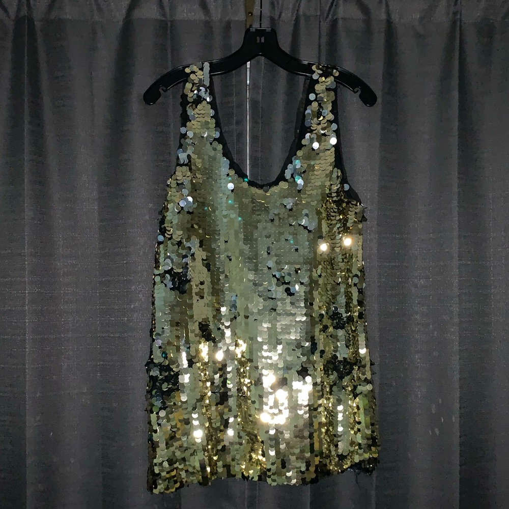 Gold sequin top